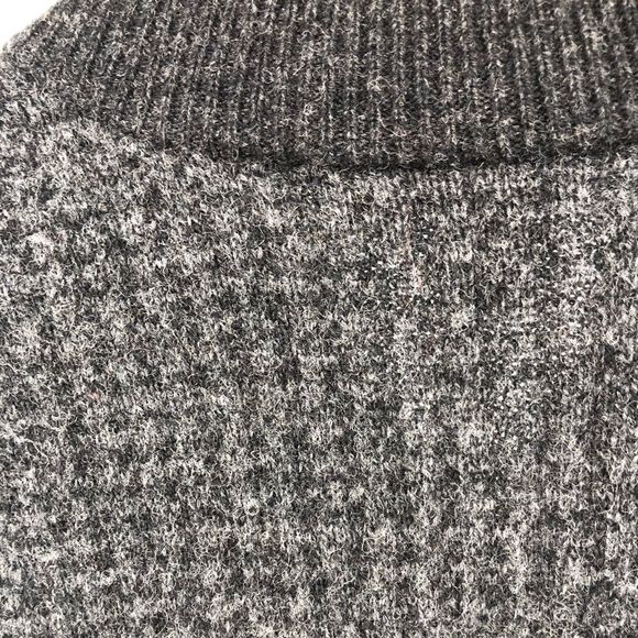 Lauren Ralph Lauren Jacket Lambswool Houndstooth Charcoal Grey Long Sleeve Zip - Picture 8 of 10